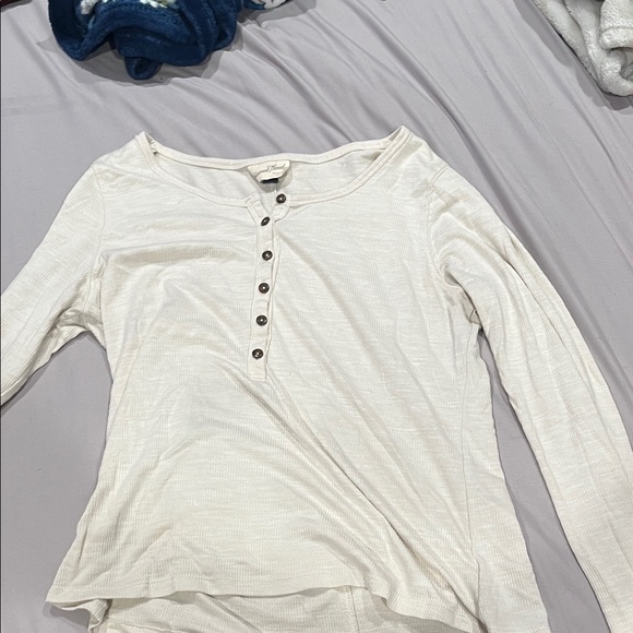Universal Thread Cream Button Down Shirt - Picture 1 of 2